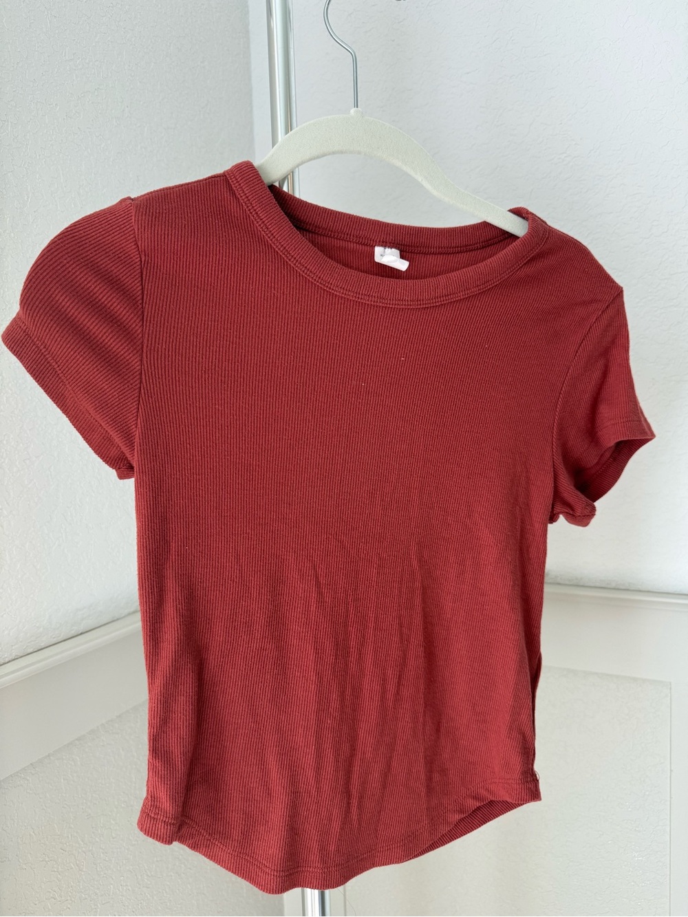 Old navy Women's Short Sleeve Ribbed Tee - rust